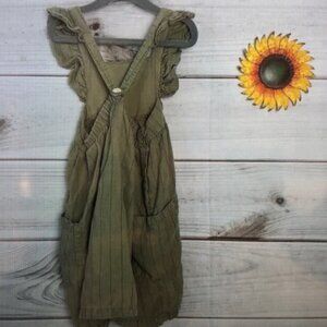 Girls linen pocket dress